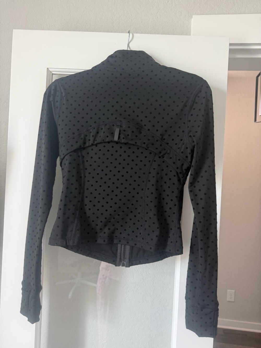 lululemon athletica Black Polka Flocked Define Cropped Jacket